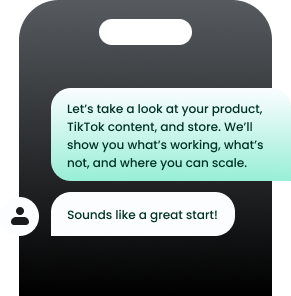TikTok Shop consultation phone mockup